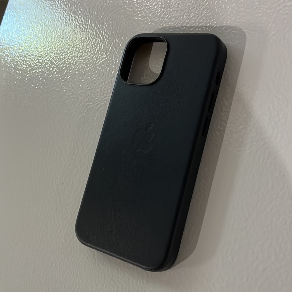 Apple iPhone 13 mini Black Leather Phone Case